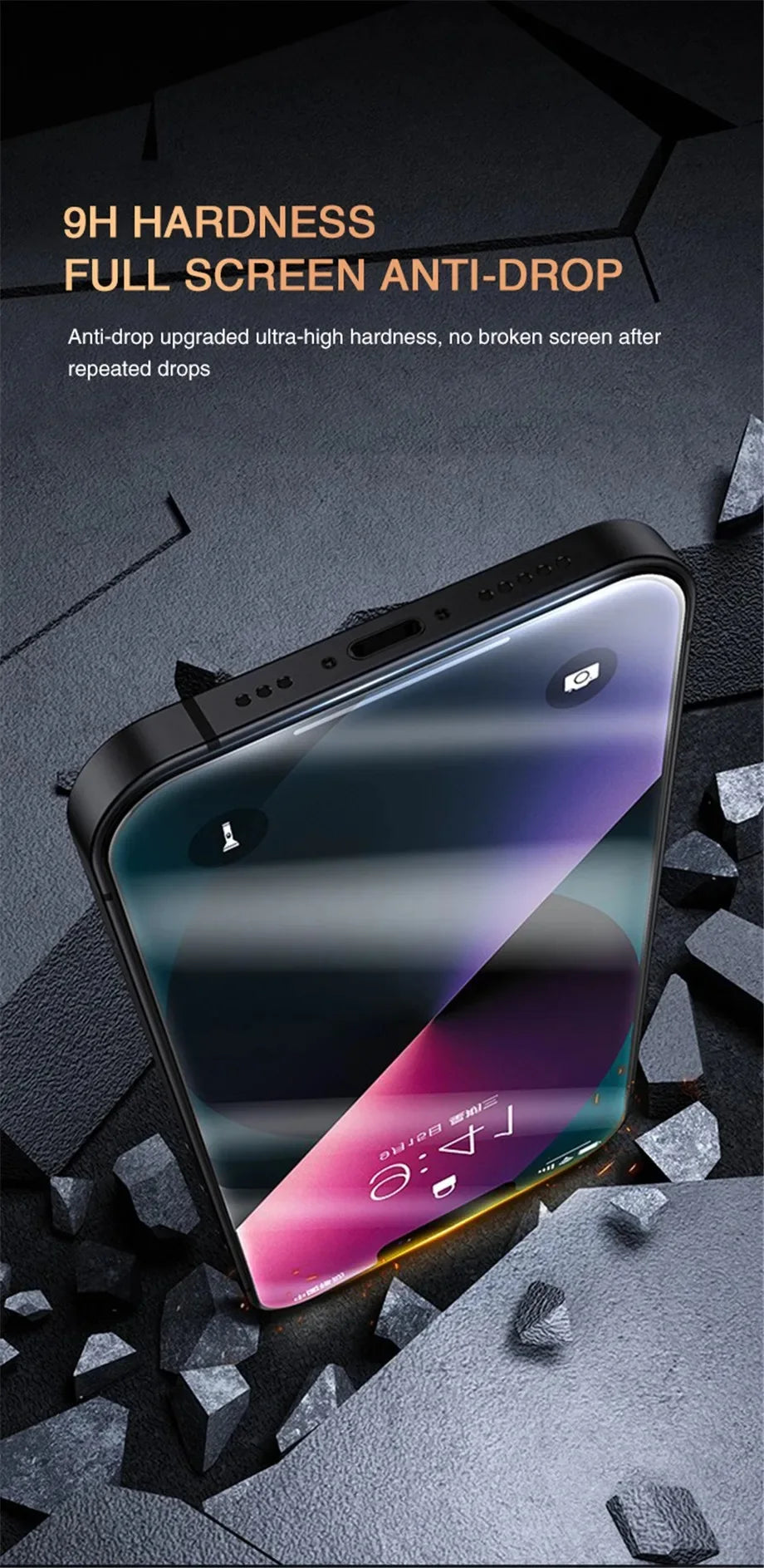 Chromacart 8K Anti-Spy Glass Film For iPhone 17 Air 16 15 14 13 12 11 PRO MAX Plus Privacy Screen Protectors For iPhone 17 Tempered Glass™