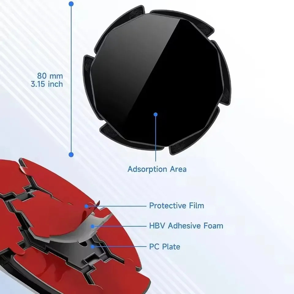 Chromacart Car Dashboard Suction Cup Cellphone Mount Base Universal Suction Cup Phone Holder Pad Disk for Car Dashboard Windshield™