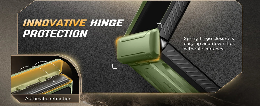 Chromacart For Galaxy Z Flip 7 Case with Kickstand & 360° Rotatable Belt-Clip Built-in Privacy Screen Protector Hinge Protection Phone Case™