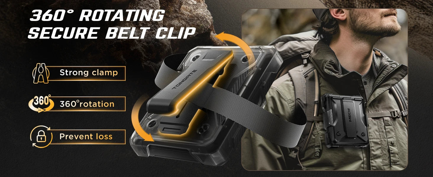 Chromacart For Galaxy Z Flip 7 Case with Kickstand & 360° Rotatable Belt-Clip Built-in Privacy Screen Protector Hinge Protection Phone Case™