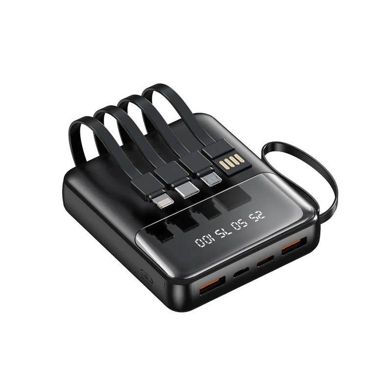 Chromacart Premium New mini 20000 mAh power bank with built in cable, compact, portable and fast charging power bank mini powerbank