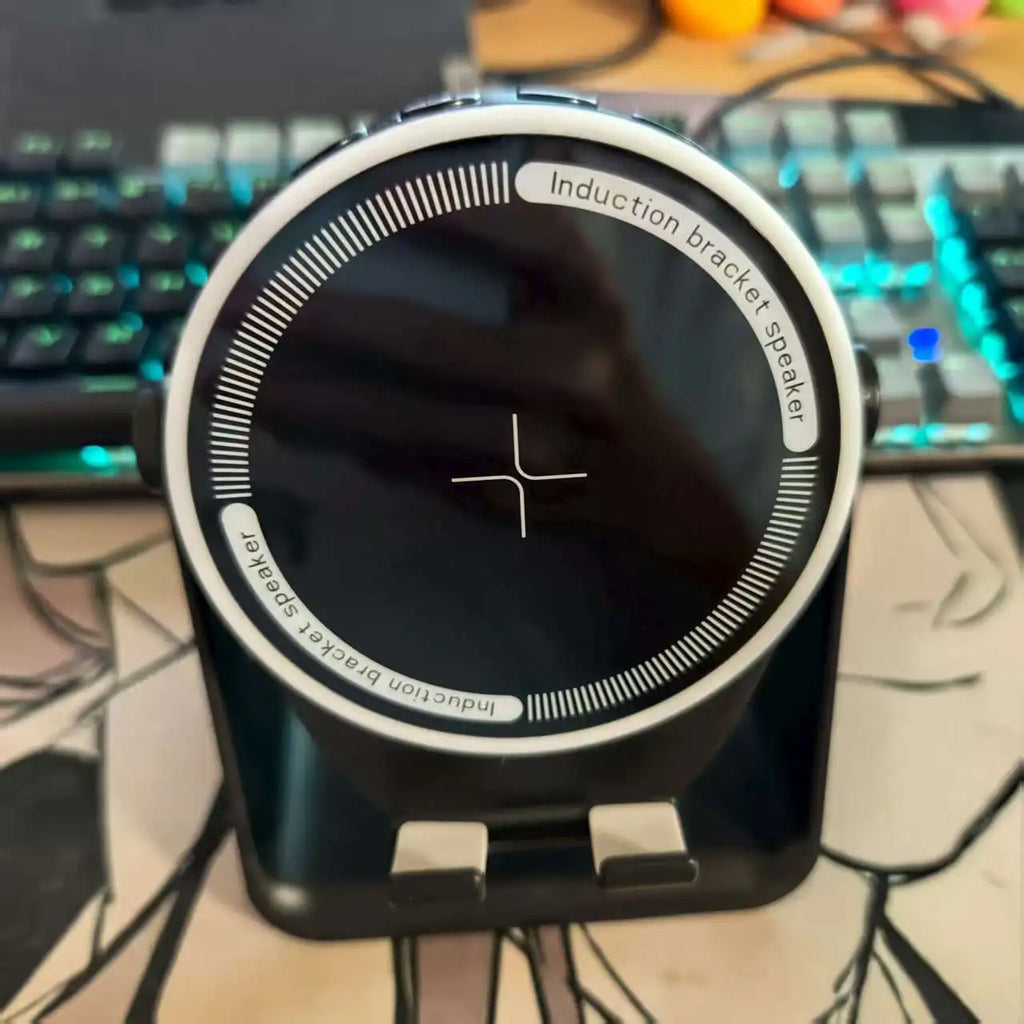 Chromacart Premium Wireless Charging Bluetooth Sensing Intelligent Stand Integrated Strong Support Desktop Speaker