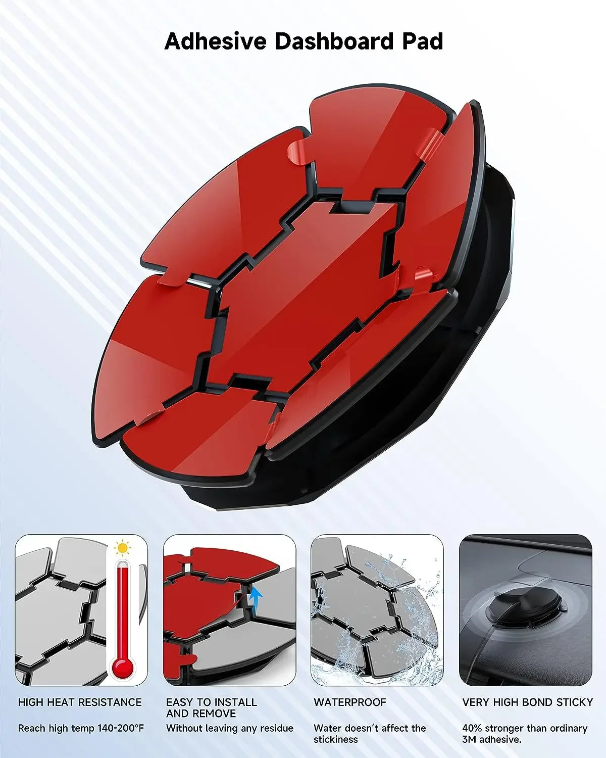 Chromacart Car Dashboard Suction Cup Cellphone Mount Base Universal Suction Cup Phone Holder Pad Disk for Car Dashboard Windshield™