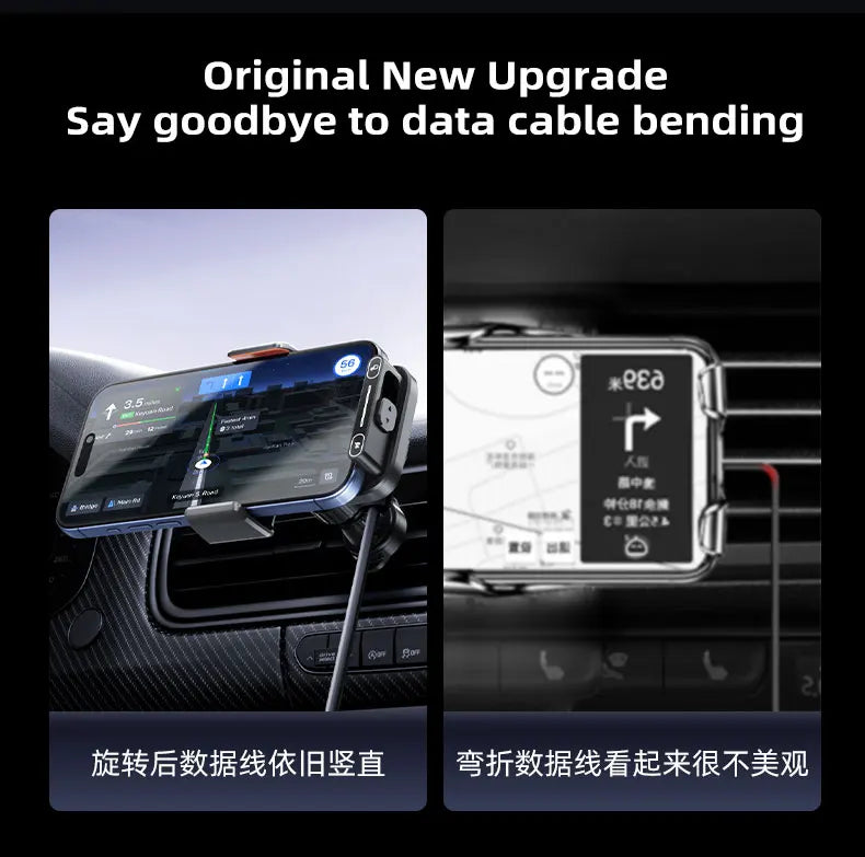 Chromacart HONGYUE 2025 new SD13 Car mobile phone holder 15W wireless charging. 66W magnetic charging head. All mobile phones can be used™