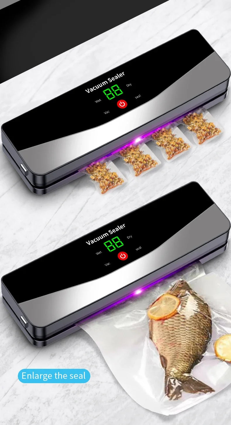 2025 Rechargeable Wireless Portability Vacuum Sealer With Sealing Countdown Display Multi-Pack Vacuum Touch Waterproof Buttons