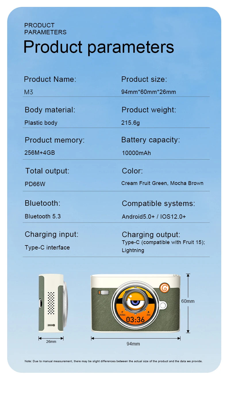 Chromacart FusionWatch 3-in-1 Smartwatch Power Bank & Bluetooth Speaker (10,000mAh)