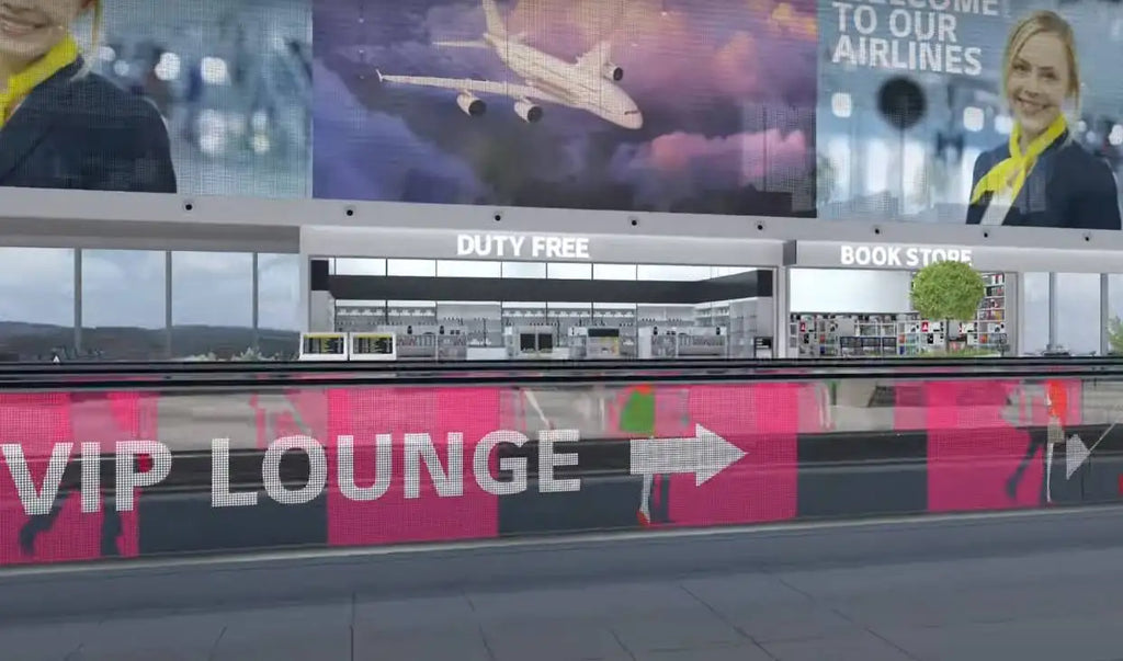 LED flexible transparent display screen P5 P6 P8 P10 size 1000 * 240mm 3840HZ refresh RGB indoor movable handheld display screen