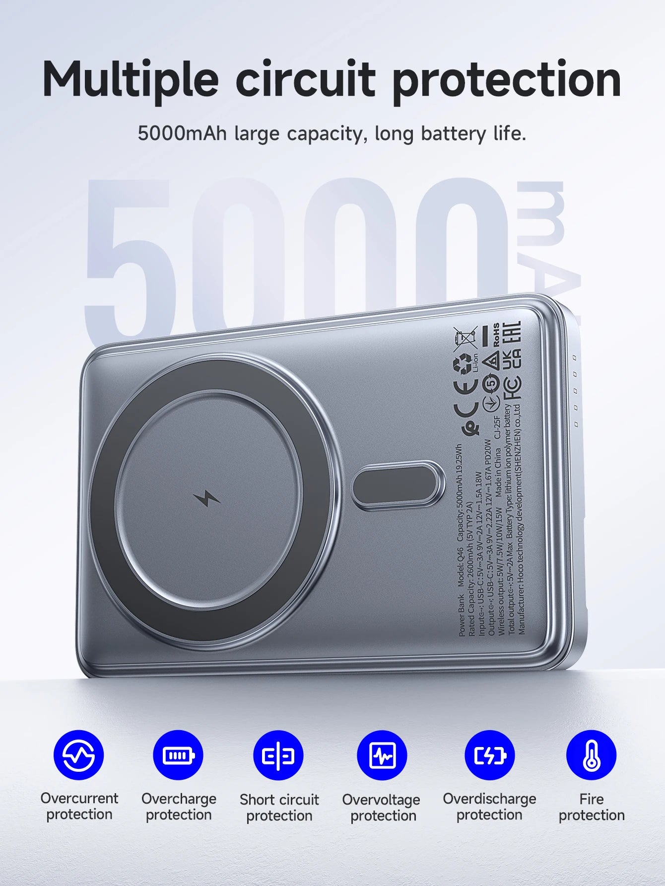 Chromacart MagSnap 20W Magnetic Power Bank (5000mAh) with Kickstand