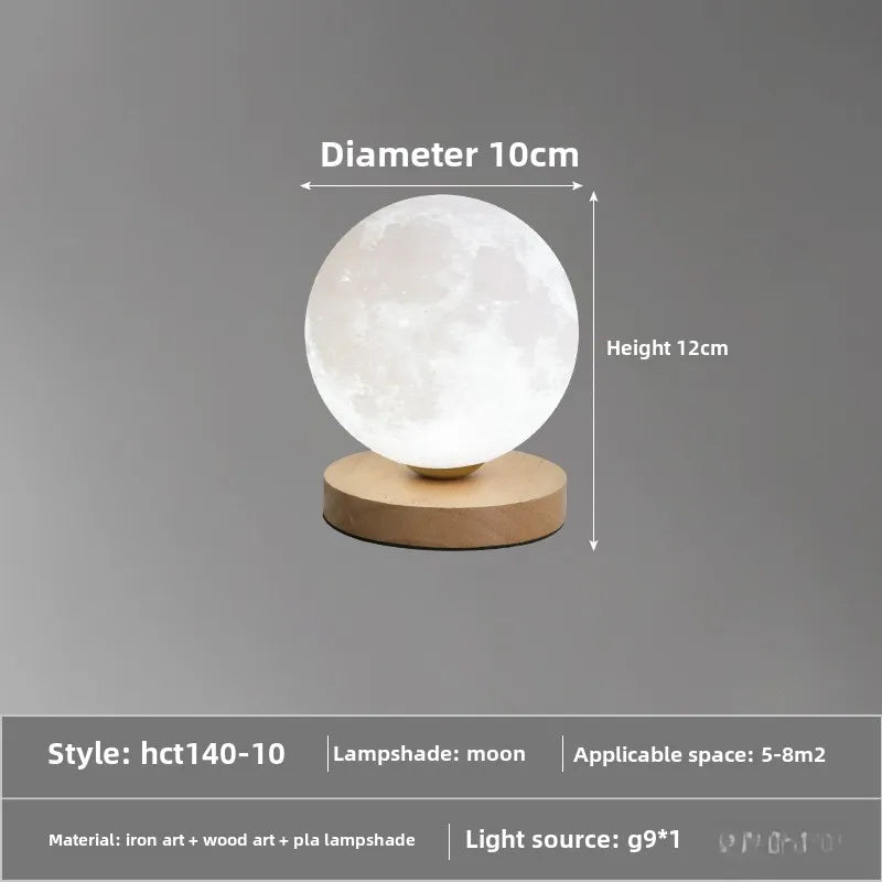 3D Moon Lamp Bedroom Bedside Table Lamp USB Plug Night Lights Lamps for Living Room Stand Light Decor Home