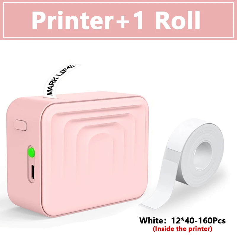 Marklife P15 M1 Portable Thermal Printer Mini Smart Printer Wireless Bluetooth Sticker Labeling Machine or 1PK Label Paper NoInk