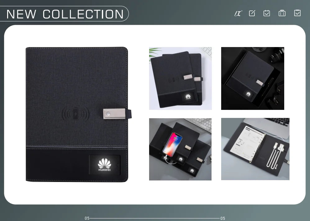 Chromacart PowerNote Wireless Charging Notebook (Built-In Power Bank)