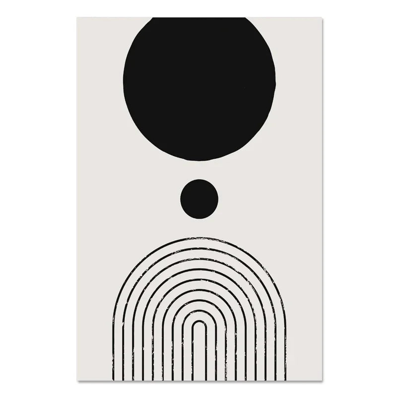 Modern Abstract Geometric Canvas Painting Boho Black White Poster Nordic Interior Living Room Wall Art Pictures for Home Deco
