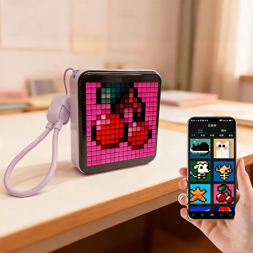 Chromacart PixelCharge LED Display Power Bank (5000mAh, App-Controlled)
