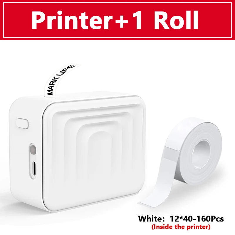 Marklife P15 M1 Portable Thermal Printer Mini Smart Printer Wireless Bluetooth Sticker Labeling Machine or 1PK Label Paper NoInk
