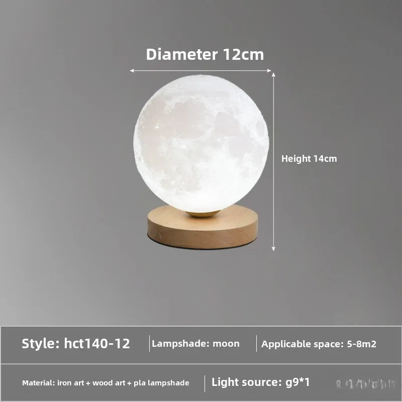3D Moon Lamp Bedroom Bedside Table Lamp USB Plug Night Lights Lamps for Living Room Stand Light Decor Home