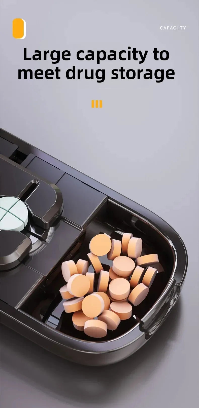 New Quartering Pill Cutter Storage Box Portable Drug Tablet Medicine Dustproof Divider Organizer Crusher Pill Cutter