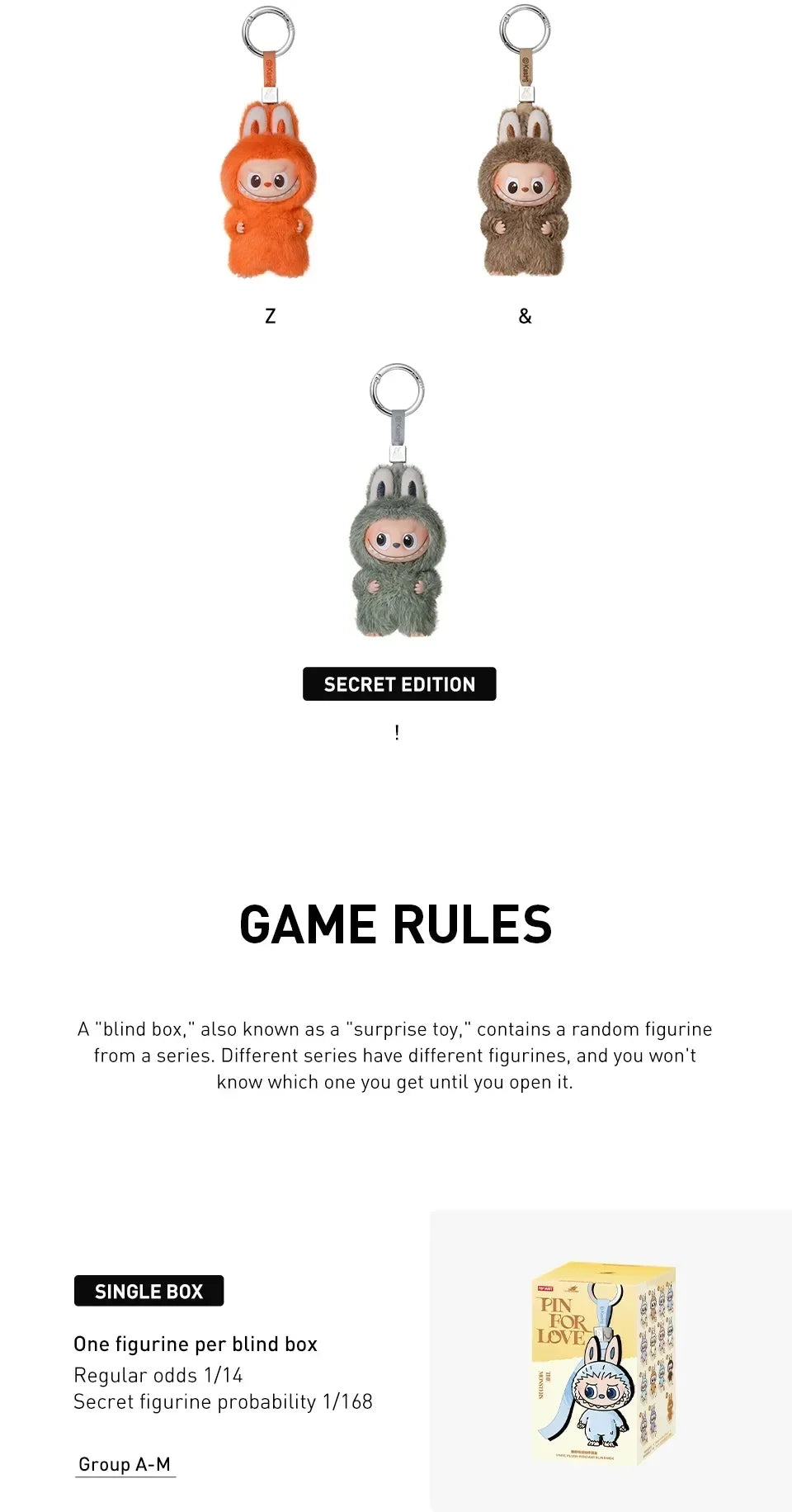 POP MART The Monsters Labubu V4 Pin for Love Series Mystery Blind Box Vinyl Face Plush Doll Pendant Keychain Toy Christmas Gifts