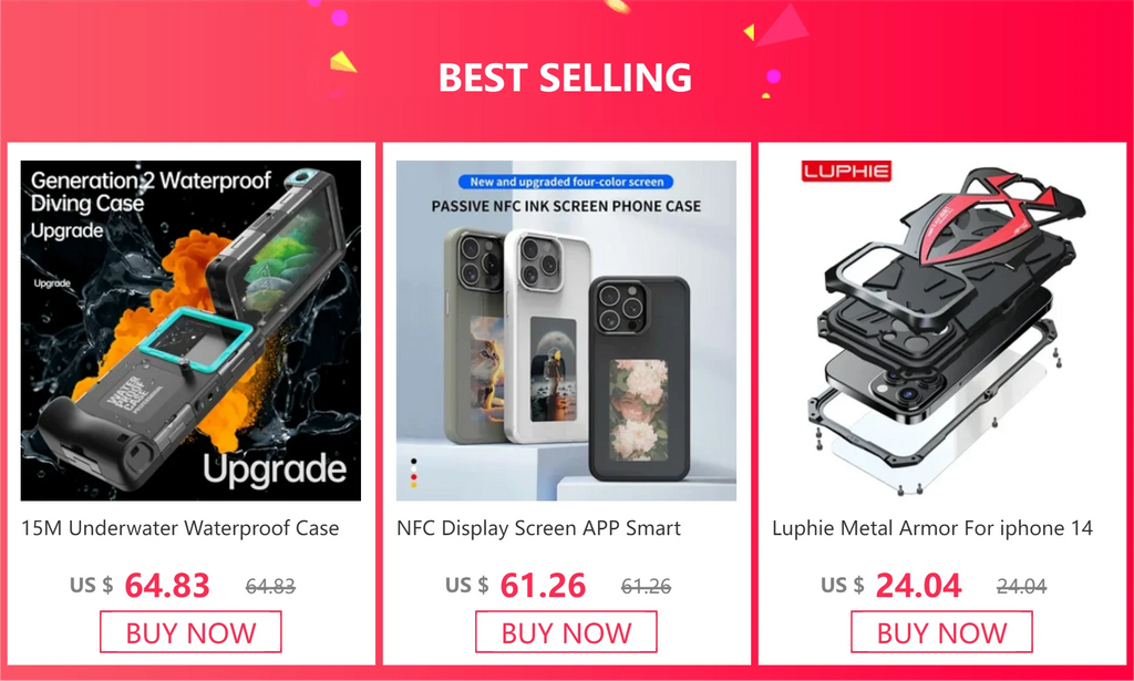 Chromacart Premium NFC Display Screen APP Smart Phone Case For iphone 16 15 14 13 Pro Max DIY Phone Covers With Protector Back Fundas Battery Free