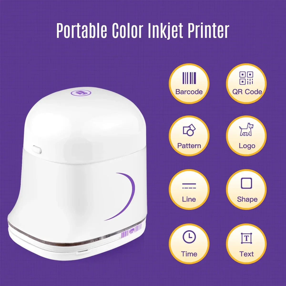 B-M Pekoko Handheld Color Label Printer Bluetooth Portable Mini Home Inkjet Printer Packaging Bag Qr Code Barcode Logo Printer