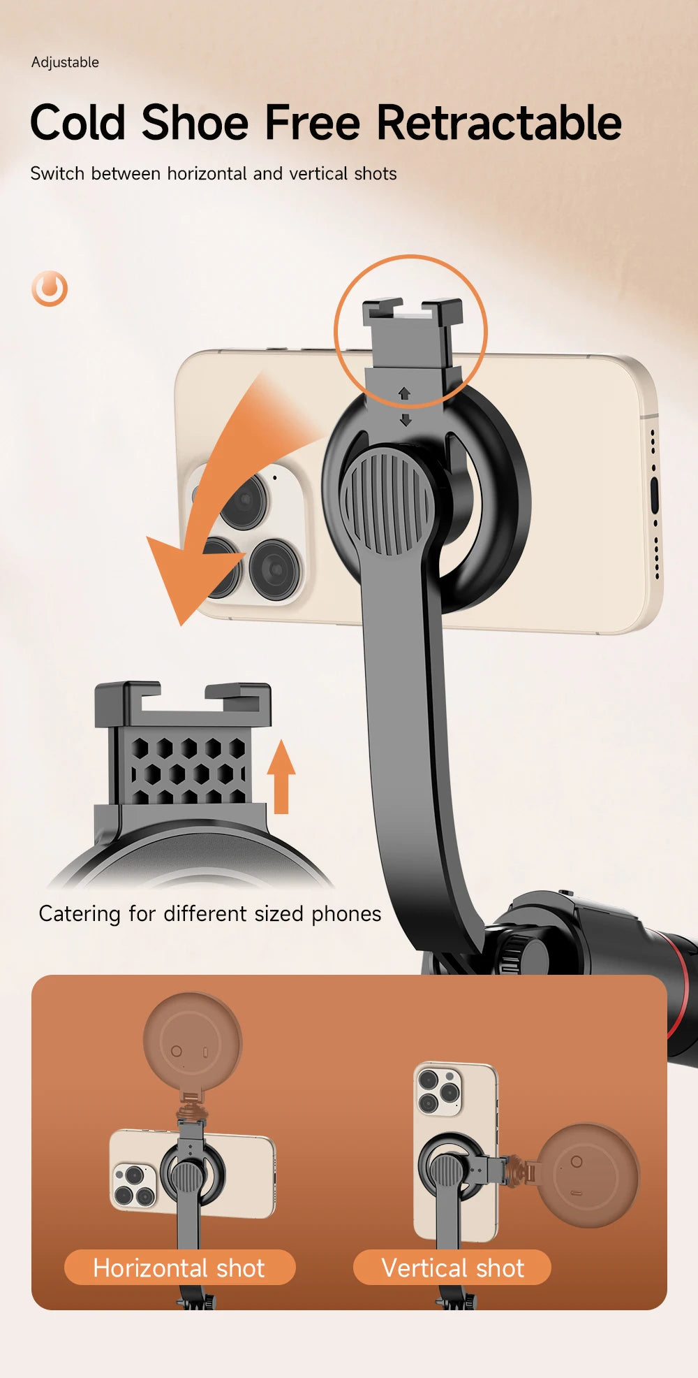 Chromacart KEELEAD Magnetic Selfie Stick with Bluetooth Remote Magsafe Cellphone Tripod Stand for iPhone 14 13 12 Pro Max Vertical Shooting™