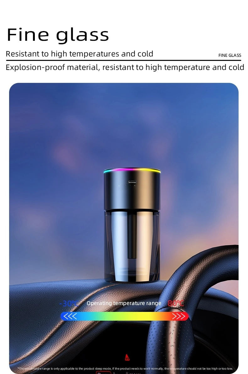 Car Perfume Air Freshener Essential Oil Fragrance Diffuser Smell Distributor USB Rechargeable Aromatherapy Scent Air Refresher