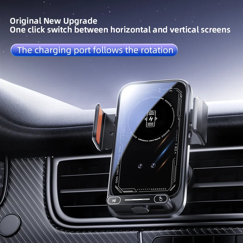 Chromacart HONGYUE 2025 new SD13 Car mobile phone holder 15W wireless charging. 66W magnetic charging head. All mobile phones can be used™