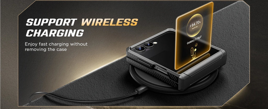 Chromacart For Galaxy Z Flip 7 Case with Kickstand & 360° Rotatable Belt-Clip Built-in Privacy Screen Protector Hinge Protection Phone Case™