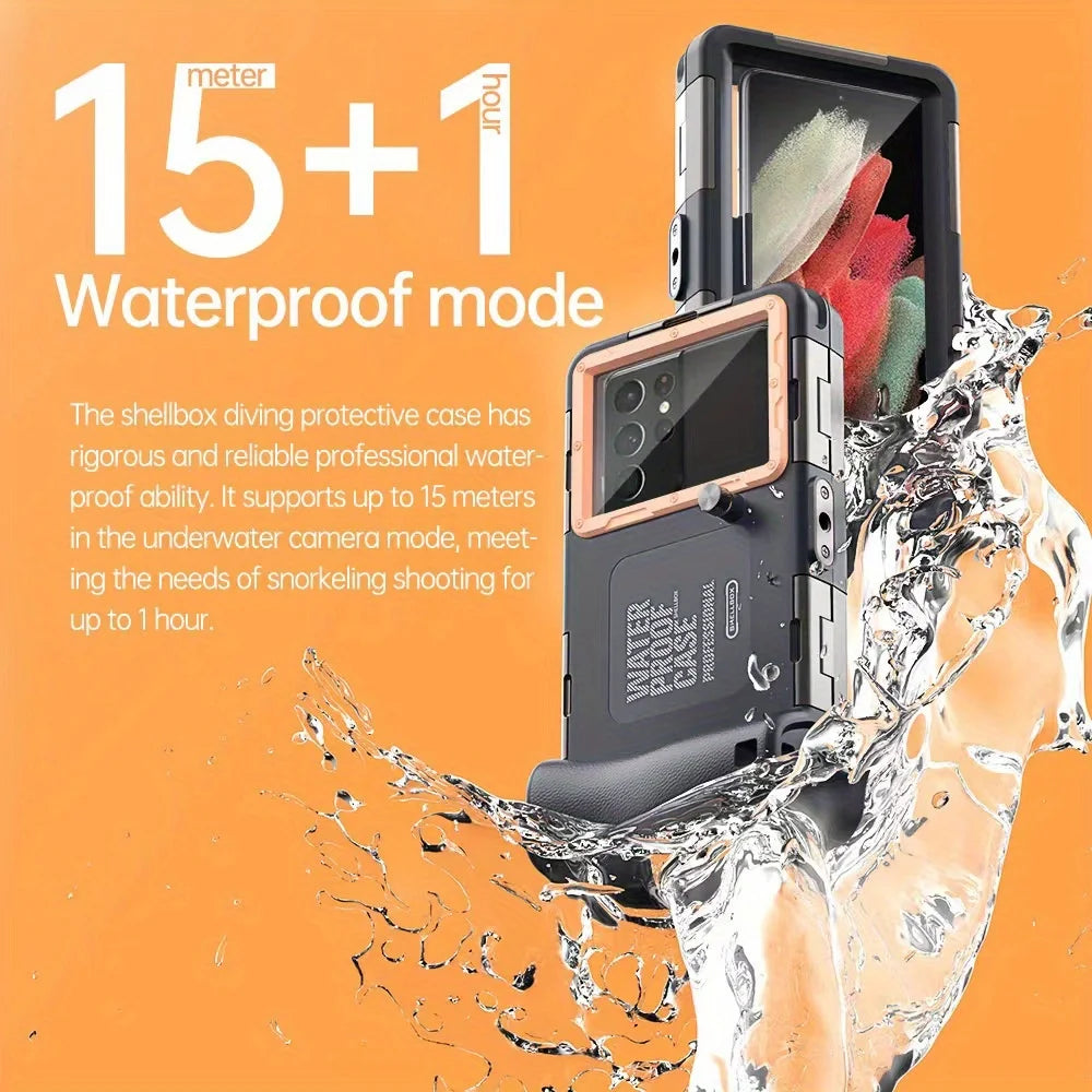 Chromacart Waterproof Phone Case Holsters & 15m Diving 50ft Swimming Premium Protective Housing & Lanyard For iPhone Samsung 6.8" Phone™