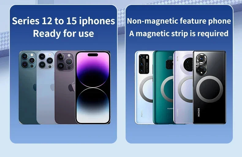 Chromacart Premium Ice Cooling Magnetic Wireless Car Charger Fast Charging Station for iPhone 16 15 14 13 12 Pro Max MacSafe Car Phone Holder Stand