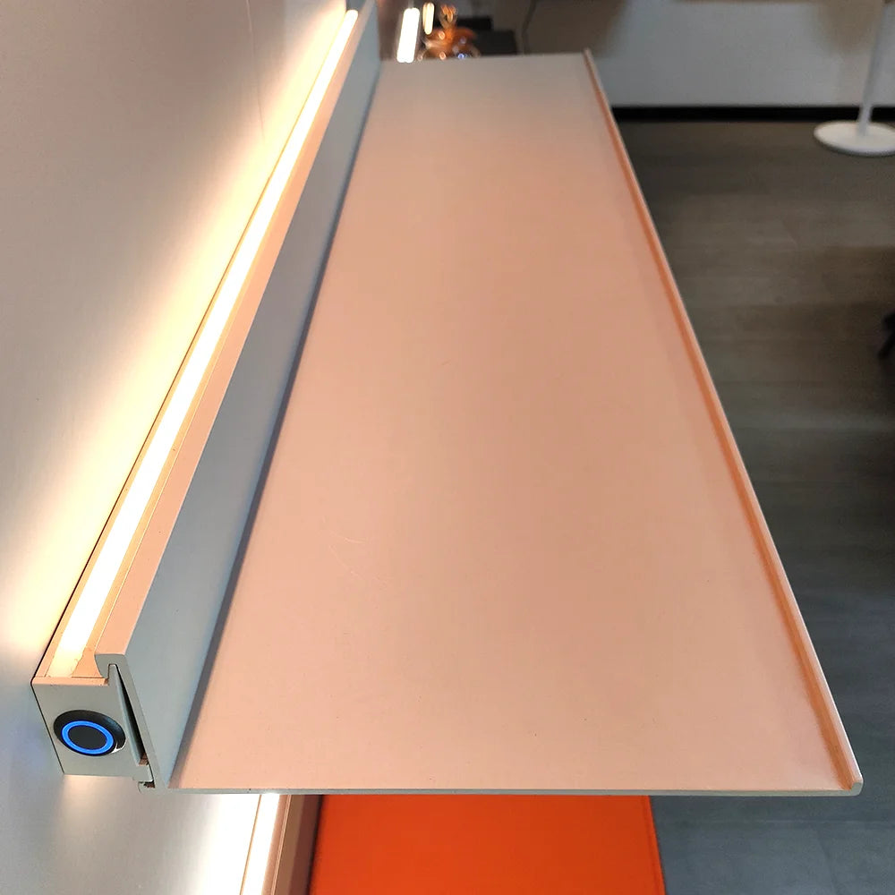 Solid Aluminum Alloy Shelves Industrial Wall-Mounted Set Of 3 Wall Shelves Metal Wall Decor Floating Shelves