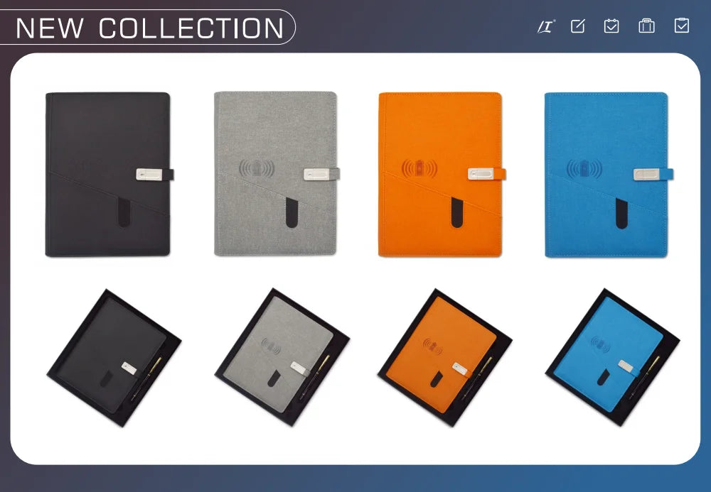 Chromacart PowerNote Wireless Charging Notebook (Built-In Power Bank)