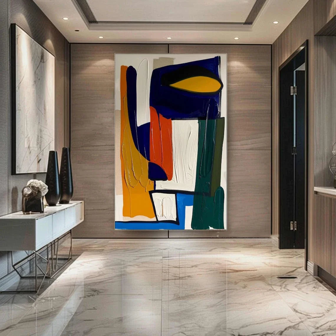 Large Colorful Abstract Canvas PaintingTexture Abstract Modern Painting Colorful Abstract Wall Art