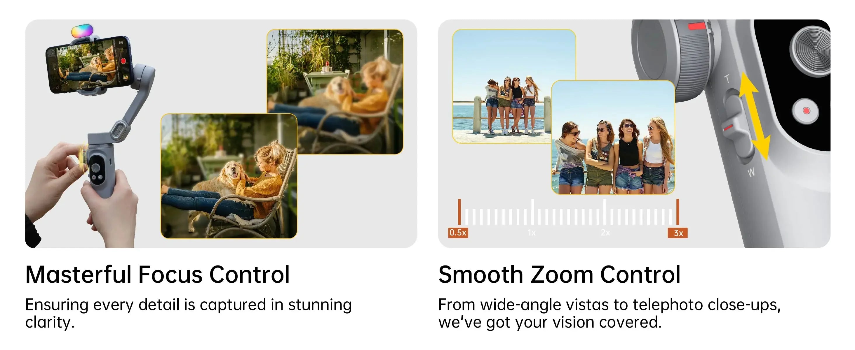 Chromacart Premium AOCHUAN Smart XPro 3 Axis Smartphone Gimbal Stabilizer For iphone And android Phone Stable shooting with RGB video fill light