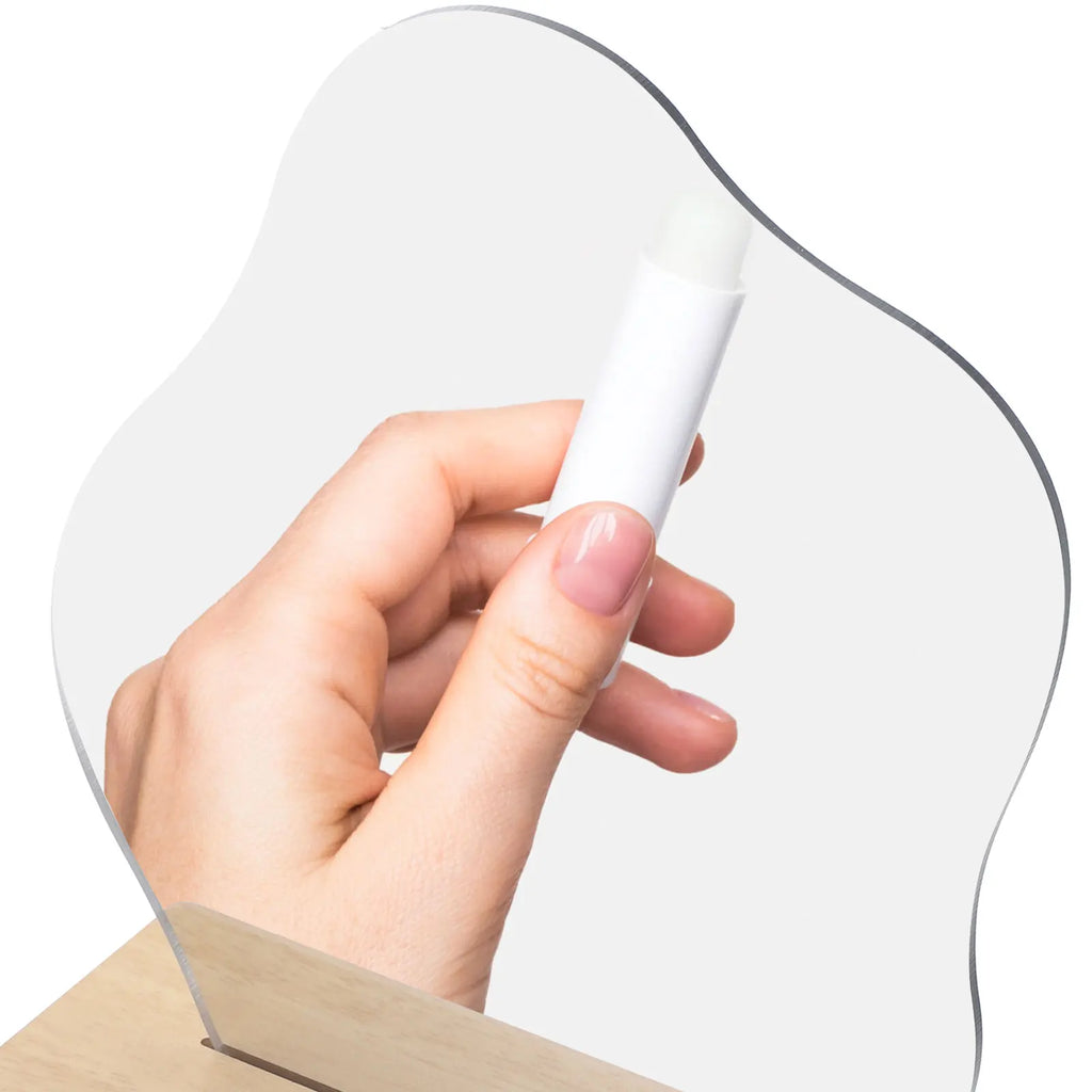 Cloud Mirror Aesthetic Makeup Desktop Wave-shaped Mirrors Decorative with Stand Tabletop Dressing