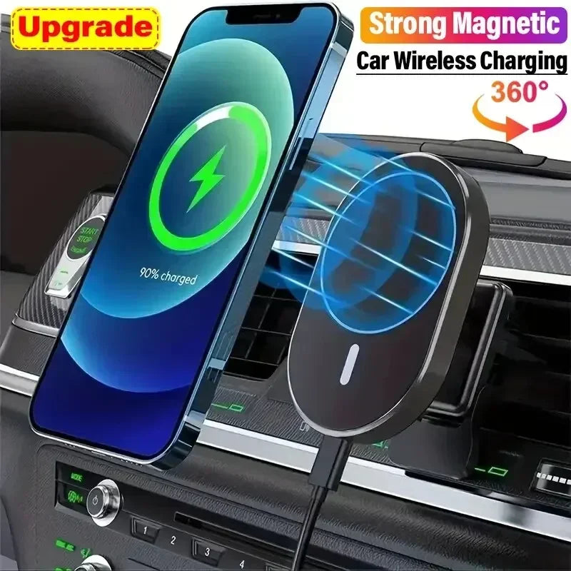 Chromacart Magnetic Car Wireless Charger Macsafe for iPhone 12 13 14 15 Pro Max Air Vent Car Phone Holder Stand Fast Car Charging Station™