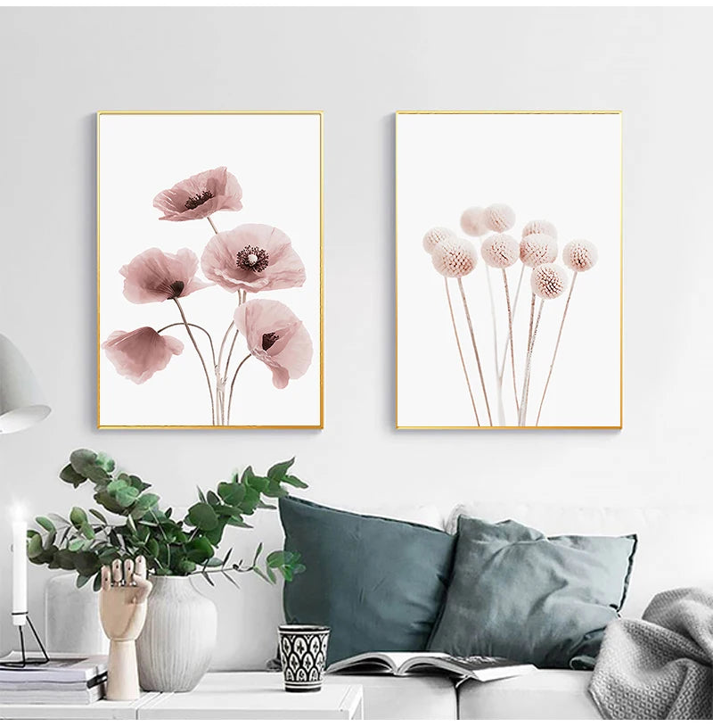 Botanical Flowers Posters and Prints Gallery Wall Art Canvas Painting Plant Wall Pictures for Living Room Home Decor