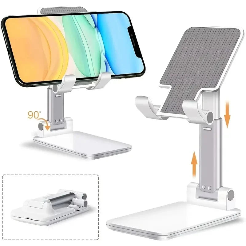 Chromacart Premium Desk Mobile Phone Holder Stand For IPhone IPad Xiaomi Adjustable Desktop Tablet Holder Universal Table Cell Phone Stand