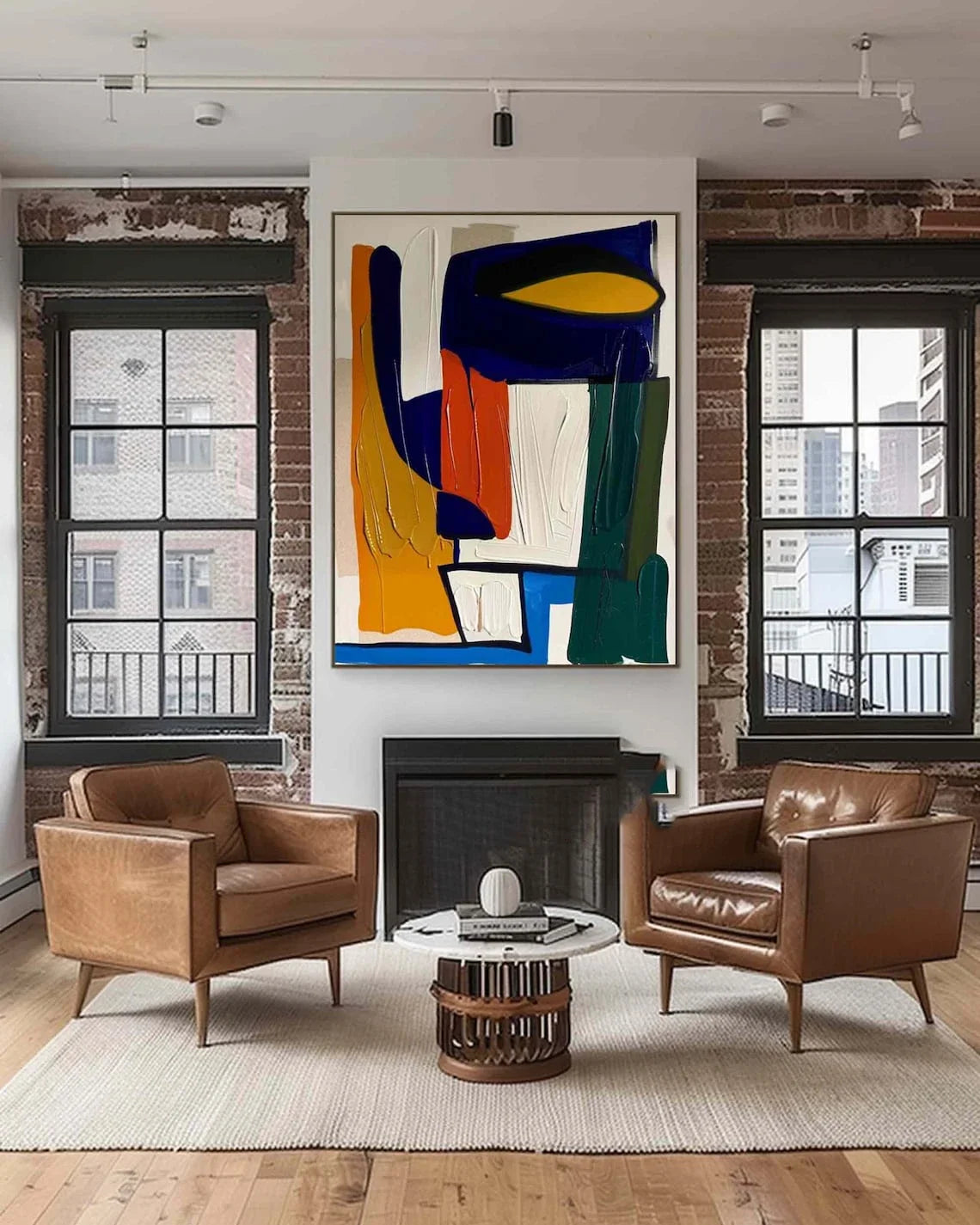 Large Colorful Abstract Canvas PaintingTexture Abstract Modern Painting Colorful Abstract Wall Art