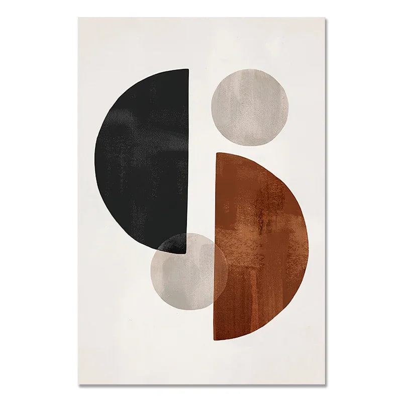 Modern Abstract Geometric Canvas Painting Boho Black White Poster Nordic Interior Living Room Wall Art Pictures for Home Deco