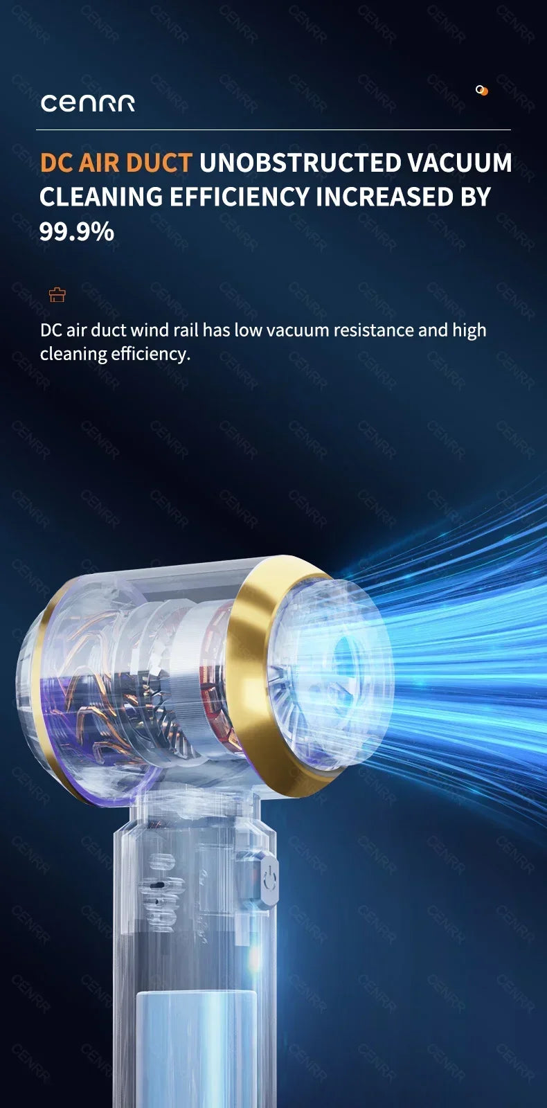 CENRR 9980000PA Car Vacuum Cleaner Strong Suction Cordless Wireless Cleaner Portable  HandHeld Vacuum Cleaner Cleaning Machine