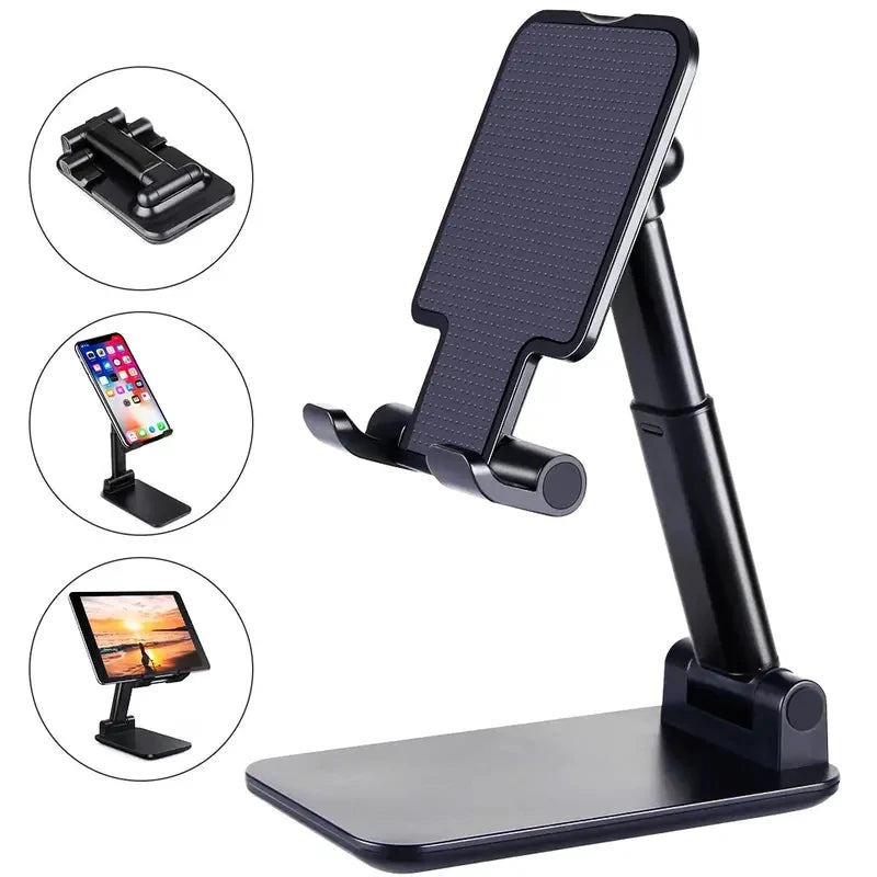 Chromacart Premium Desk Mobile Phone Holder Stand For IPhone IPad Xiaomi Adjustable Desktop Tablet Holder Universal Table Cell Phone Stand