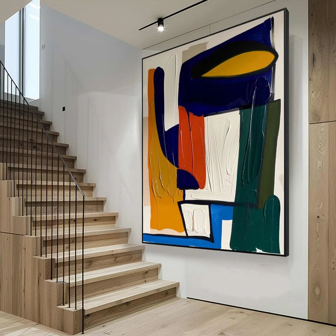 Large Colorful Abstract Canvas PaintingTexture Abstract Modern Painting Colorful Abstract Wall Art