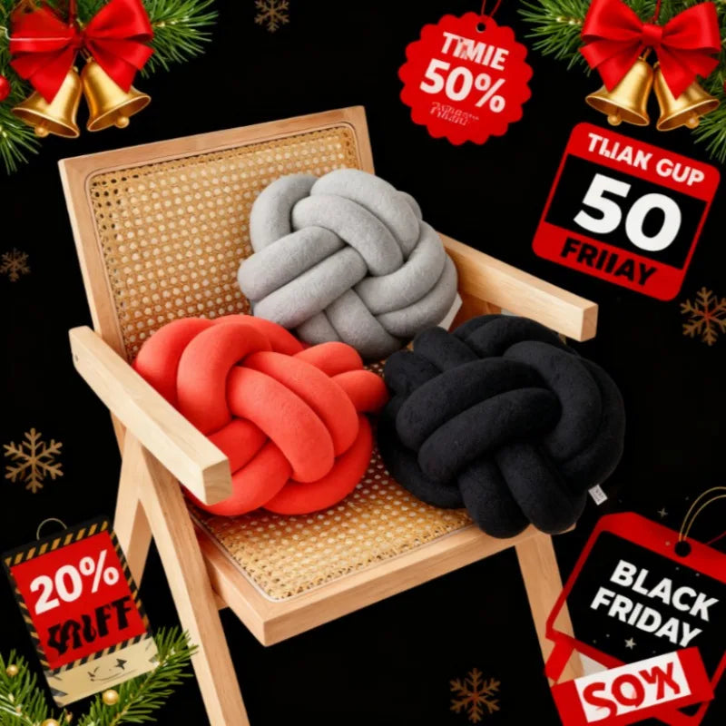 Hand-Woven Velvet Cushion with Decorative Balls Bohemian Style Bed Backrest Pillow Luxury Sofa Throw Pillow for Bedroom Decor