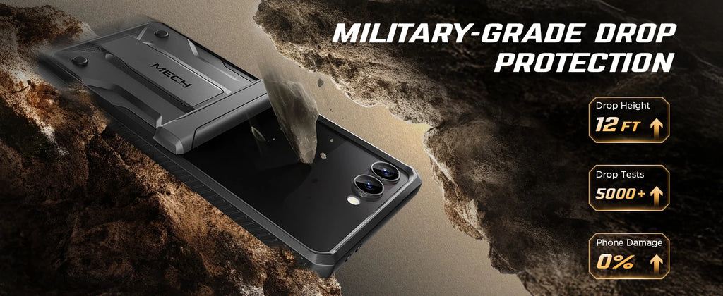 Chromacart For Galaxy Z Flip 7 Case with Kickstand & 360° Rotatable Belt-Clip Built-in Privacy Screen Protector Hinge Protection Phone Case™