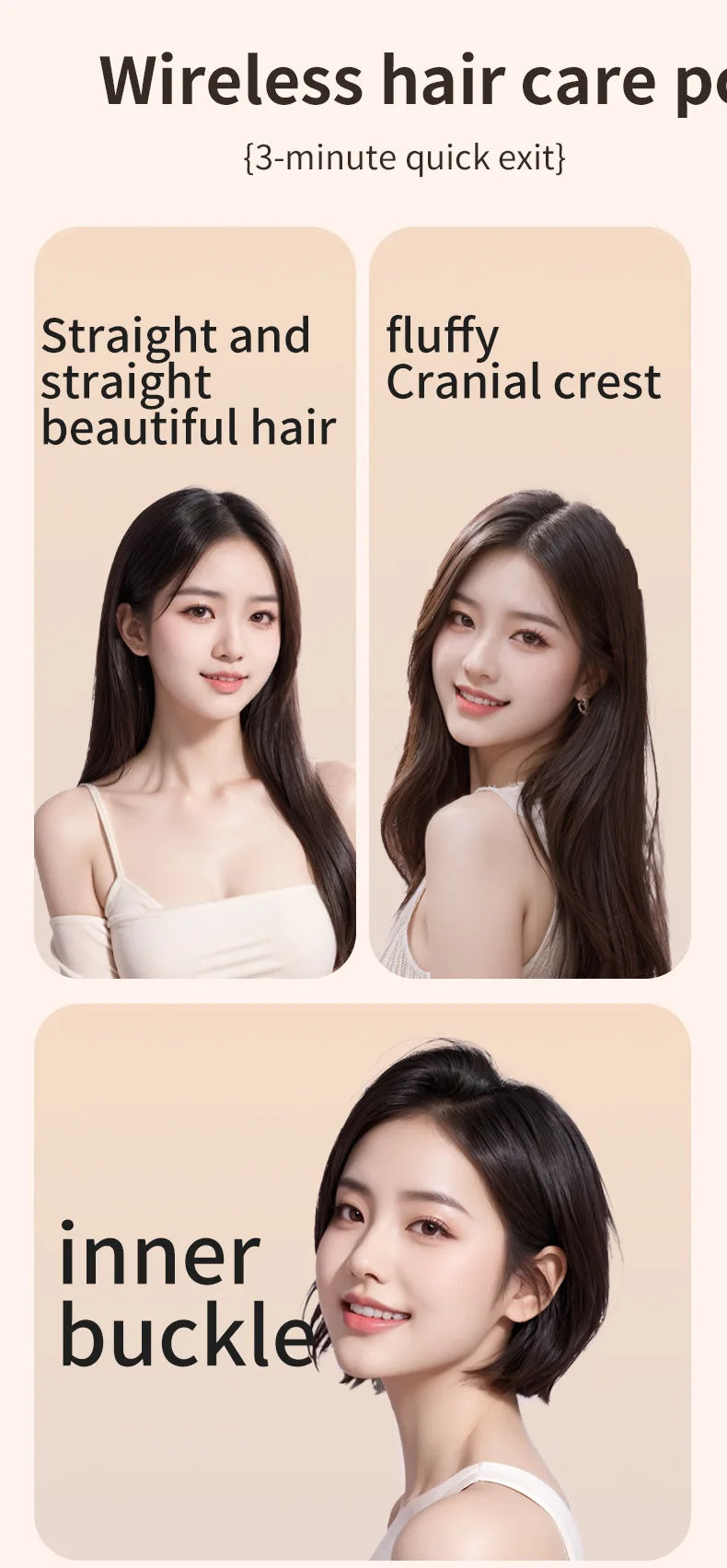 Mini Hair Straightener 3-Speed Temperature Control Rapid Heating & Anti Scald Shell Lightweight and Portable for Travel