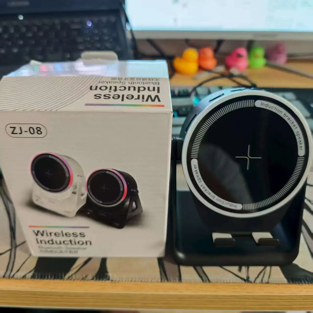 Chromacart Premium Wireless Charging Bluetooth Sensing Intelligent Stand Integrated Strong Support Desktop Speaker