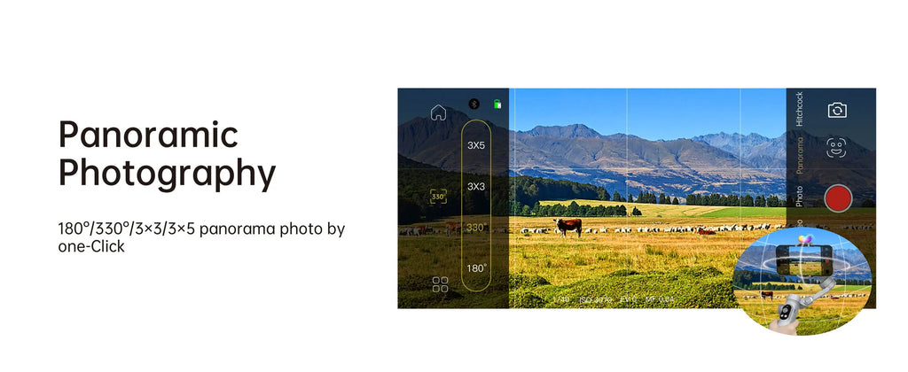 Chromacart Premium AOCHUAN Smart XPro 3 Axis Smartphone Gimbal Stabilizer For iphone And android Phone Stable shooting with RGB video fill light