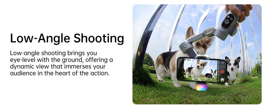 Chromacart Premium AOCHUAN Smart XPro 3 Axis Smartphone Gimbal Stabilizer For iphone And android Phone Stable shooting with RGB video fill light