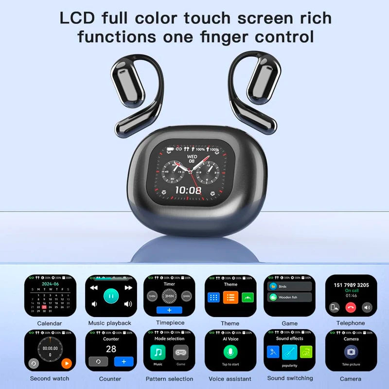 Chromacart LinguaPods™ AI Translation Earbuds with Smart LCD Touch Screen