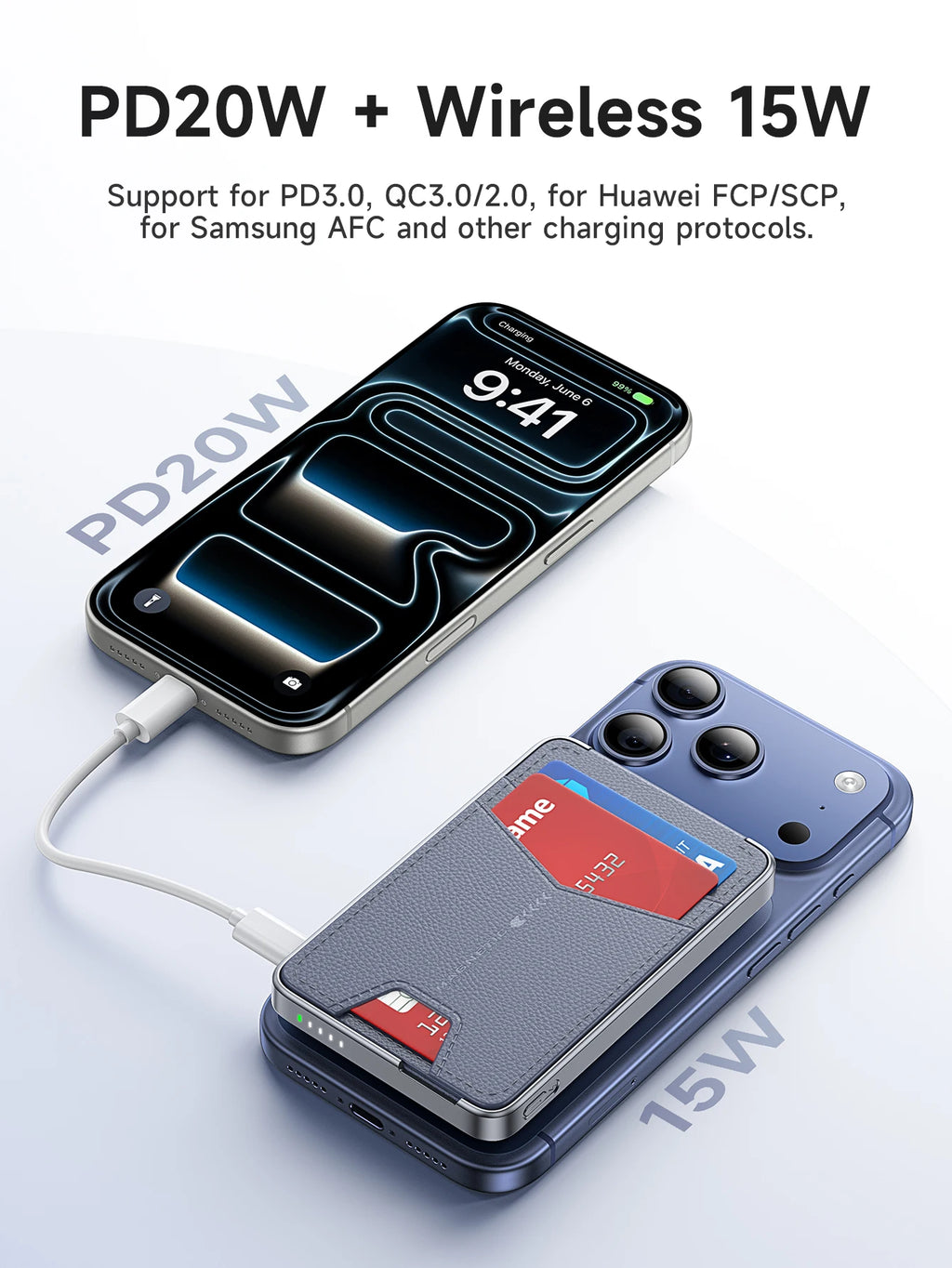 Chromacart MagSnap 20W Magnetic Power Bank (5000mAh) with Kickstand